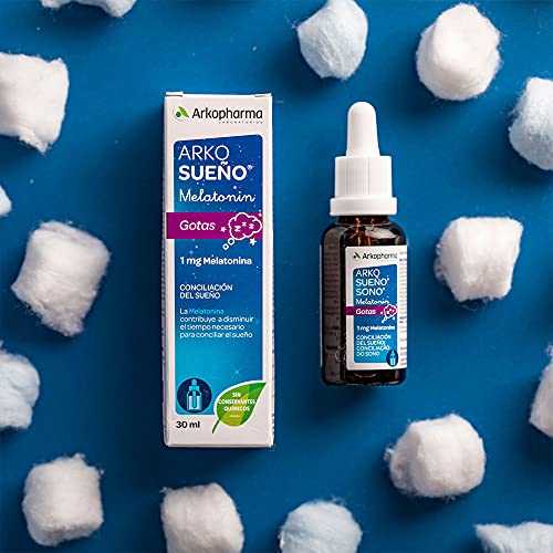 Arkopharma Arkosueño Melatonin Gotas Ml, 1mg De Melatonina, A Partir De 6 Meses, Ayuda A Conciliar El Sueño De Niños Y Adultos, Dormir Rápidamente, Problemas De Sueño, Agave Y Limón, 30 Mililitro