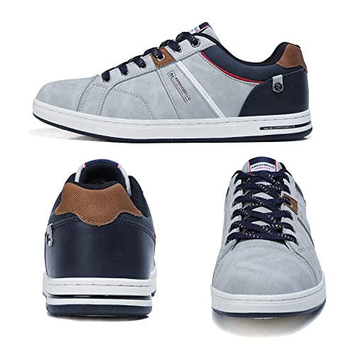 ARRIGO BELLO Zapatos Hombre Vestir Casual Deportivas Zapatillas Sneakers Caminar Correr Deportivas Gimnasio Moda cómodo Viajar Talla 41-46 (Gris, Numeric_43)