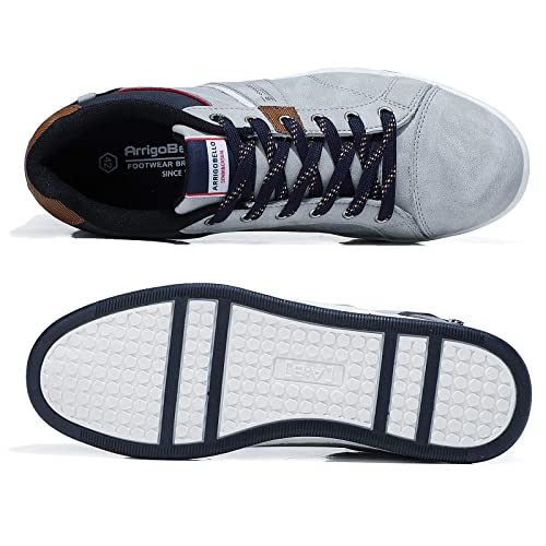 ARRIGO BELLO Zapatos Hombre Vestir Casual Deportivas Zapatillas Sneakers Caminar Correr Deportivas Gimnasio Moda cómodo Viajar Talla 41-46 (Gris, Numeric_43)