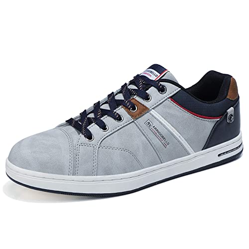 ARRIGO BELLO Zapatos Hombre Vestir Casual Deportivas Zapatillas Sneakers Caminar Correr Deportivas Gimnasio Moda cómodo Viajar Talla 41-46 (Gris, Numeric_43)