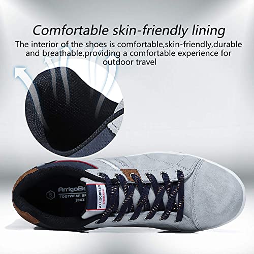 ARRIGO BELLO Zapatos Hombre Vestir Casual Deportivas Zapatillas Sneakers Caminar Correr Deportivas Gimnasio Moda cómodo Viajar Talla 41-46 (Gris, Numeric_43)