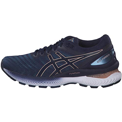 ASICS Gel-Nimbus 22, Zapatillas Deportivas Mujer, Grey Floss/Peacoat, 36 EU