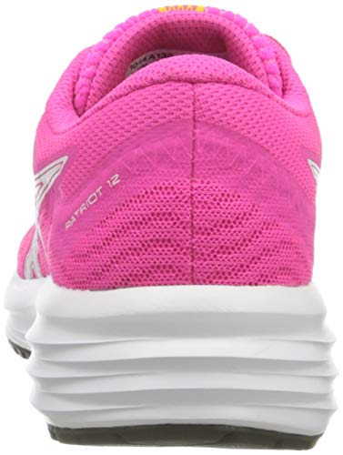 Asics Patriot 12 GS, Road Running Shoe, Pink GLO/White, 35 EU