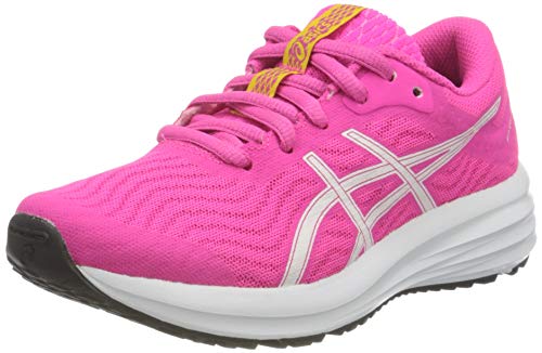 Asics Patriot 12 GS, Road Running Shoe, Pink GLO/White, 35 EU