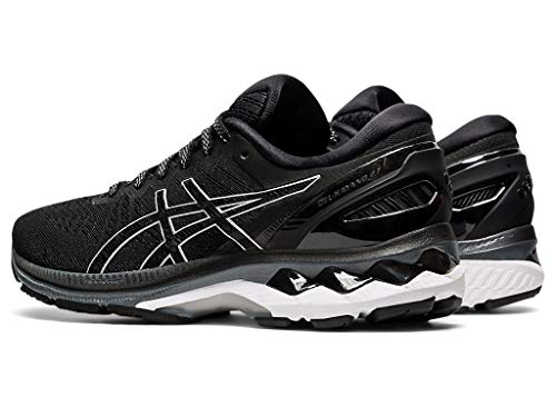 ASICS Women's Gel-Kayano 27 (D) Running Shoes, 7.5W, Black/Pure Silver