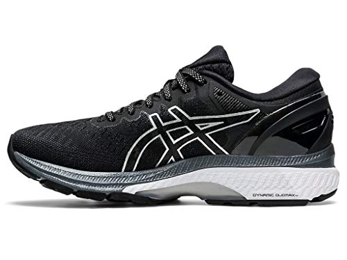 ASICS Women's Gel-Kayano 27 (D) Running Shoes, 7.5W, Black/Pure Silver