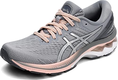 ASICS Zapatillas de correr Gel-Kayano 27 para mujer, gris (Hoja de roca / plata pura), 36.5 EU