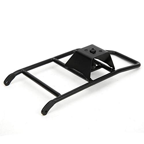 Asiento de neumático de repuesto de metal fijo con hebilla Marco de neumático de repuesto RC Materiales perfectos para modelo de coche Land Cruiser LC80 1/10 con apertura de 180 °(black)