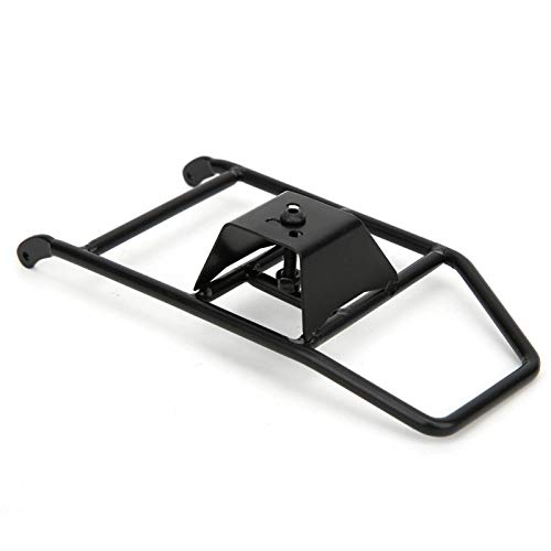 Asiento de neumático de repuesto de metal fijo con hebilla Marco de neumático de repuesto RC Materiales perfectos para modelo de coche Land Cruiser LC80 1/10 con apertura de 180 °(black)