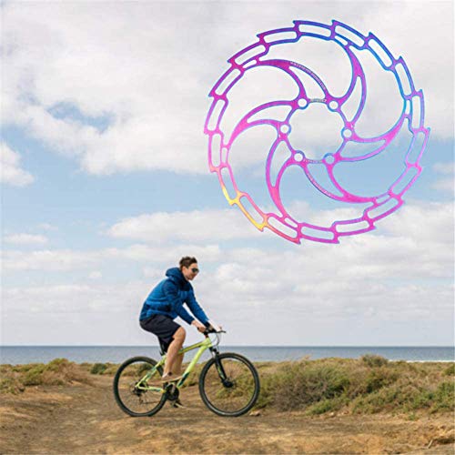 Asudaro Rotor de Freno de Disco de Bicicleta con 6 Espárragos 160 mm 180 mm 203 mm Rotor de Freno MTB Color de Acero Inoxidable Accesorios de Bicicleta para Bicicleta de Carretera MTB, BMX, 160MM