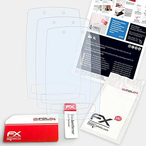 atFoliX Lámina Protectora de Pantalla Compatible con TwoNav Trail 2 Bike Película Protectora, Ultra Transparente FX Lámina Protectora (3X)