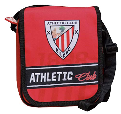 Athletic Club, Bandolera con Cremallera, Portatodo, Producto Oficial del Athletic Club, Color Rojo (CyP Brands)