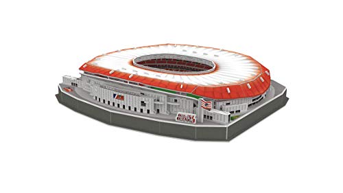 Atlético de Madrid- European Soccer International Puzzle 3D Estadio Wanda Metropolitano con Luz (Eleven Force 14061)