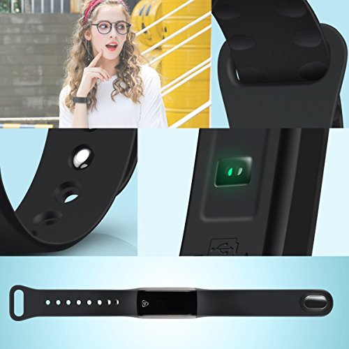 August SWB200 Pulsera de Actividad Fitness Tracker con App Habilitada Pantalla OLED Pulsera Inteligente Impermeable IP67 con Notificación de Mensajes Remote Photo Taker