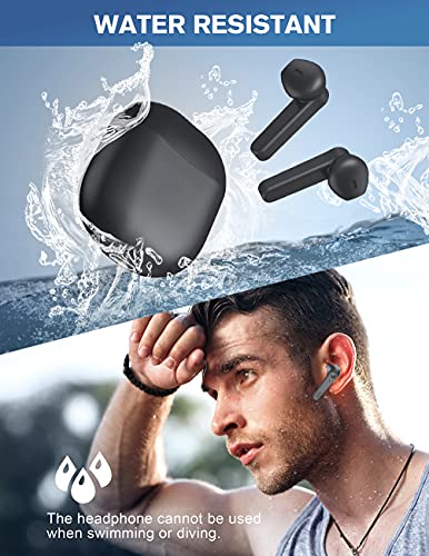 Auriculares Inalambricos - Auriculares Bluetooth 5.0 con Control Táctil - Auriculares Inalámbricos Bluetooth con Micrófono Incorporado - IPX5 Cascos - para Xiaomi iPhone Samsung Huawei