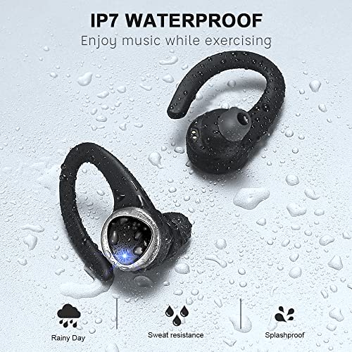 Auriculares Inalambricos Deportivos, Dascert Auriculares Bluetooth 5.2 CVC8.0 Cancelación de Ruido, Estéreo Cascos Inalambricos con Microfono, Tipo-C, 40H IP7 Impermeable Audifonos para Running Viajes