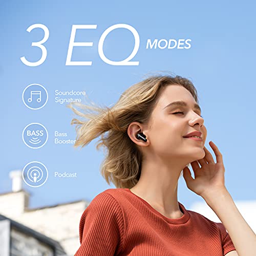 Auriculares Inalámbricos Soundcore Life P2 Mini de Anker, Auriculares Bluetooth con Transductores 10 mm, Bass Potente, EQ, Bluetooth 5.2, 32 h reproducción, Carga Rápida con USB C, diseño Minimalista