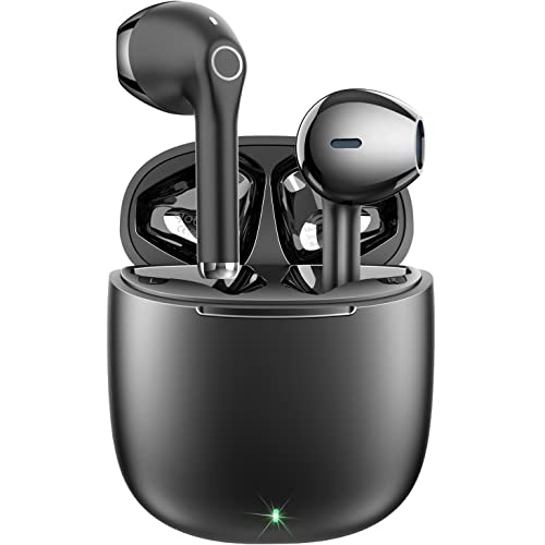 Auriculares Inalámbricos, yobola Auriculares Bluetooth 5.1 HiFi Estéreo, Cascos Inalambricos Bluetooth con Control Táctil, Micrófono Incorporado, IPX5 Deportivos, para Xiaomi Samsung iPhone Huawei