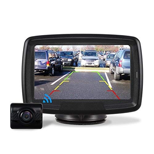 AUTO-VOX TD-2 Kit de cámara de marcha atrás digital inalámbrica con monitor TFT, 10,9 cm Cámara de coche impermeable IP 68 con buena visión nocturna,sistema de asistencia para aparcamiento 12V/24V