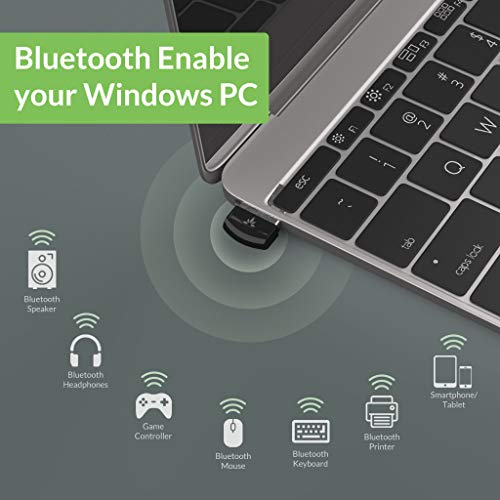 Avantree DG40S Bluetooth USB PC, Adaptador Dongle Bluetooth, con Tecnología BLE para Mando PS4, Mando Xbox One S, Auriculares, Altavoz, Teclado en Ordenador de Windows 11,10, 8, 7, XP, Vista