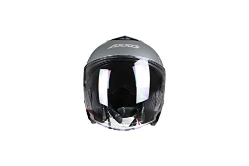 AXXIS Casco Moto Jet con Gafa Solar OF504SV Mirage SV Solid A2 Titanio Mate Talla M (57-58 CMS) HOMOLOGADO