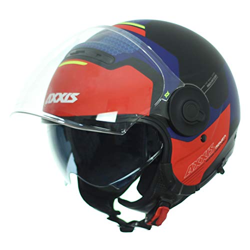 AXXIS CASCO MOTO JET OF 509 RAVEN SV CYPHER D2 ROJO MATE TALLA S (55-56 CMS) CON PANTALLA SOLAR. HOMOLOGADO