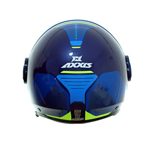 AXXIS Casco Moto Jet OF509 Raven SV Cypher D1 Azul Mate Talla XS (53-54 cms) con Pantalla Solar. Homologado