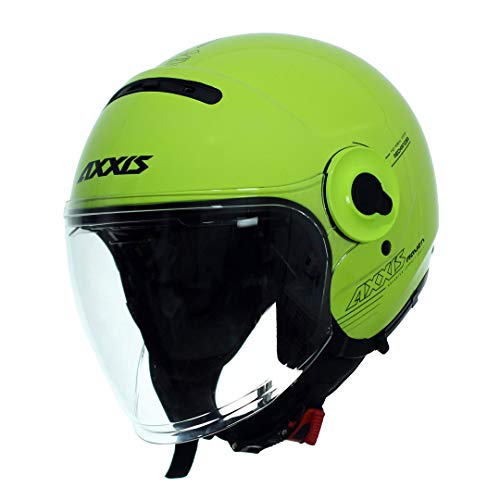 AXXIS CASCO OF509 SV RAVEN SV SOLID A3 AMARILLO FLUOR BRILLO TALLA S CON PANTALLA SOLAR