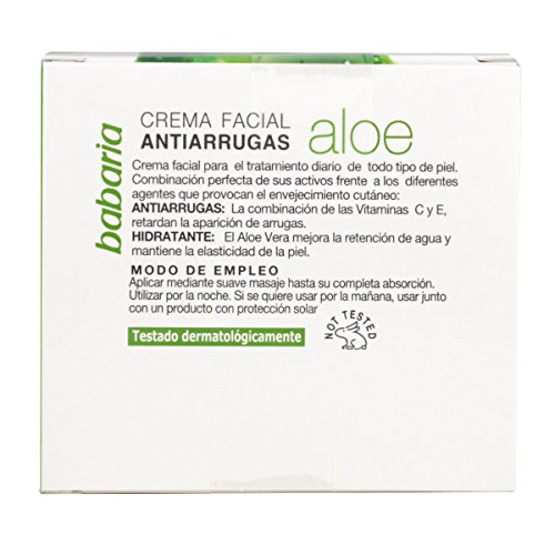 Babaria Crema Facial Antiarrugas 20% Aloe Vera de Manos y Desodorante Roll-On - 225 ml