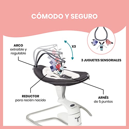 Babymoov Swoon Motion Silla Oscilante para Bebé, Zinc