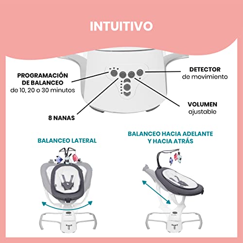 Babymoov Swoon Motion Silla Oscilante para Bebé, Zinc