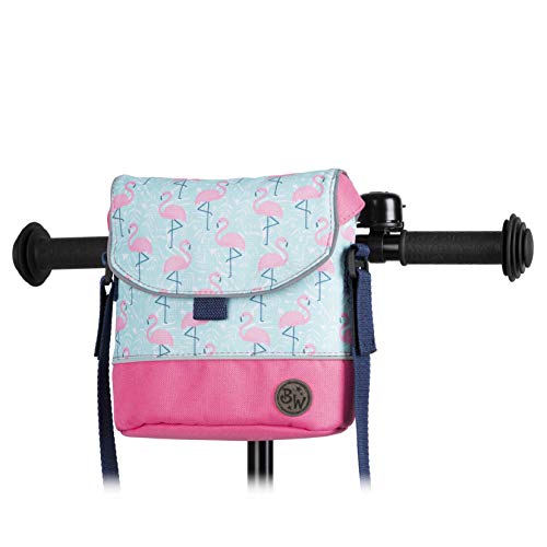 BambinIWelt Bolsa para manillar de bicicleta Puky para Woom bicicleta scooter bicicleta para niños impermeable con correa para el hombro, color Multicolor, talla 20cm x 20cm