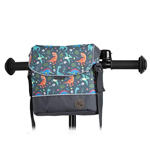 BambinIWelt Bolsa para manillar de bicicleta Puky para Woom bicicleta scooter bicicleta para niños impermeable con correa para el hombro, color Multicolor, talla 20cm x 20cm