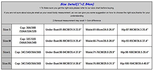 Bañador de una Pieza de triángulo de Color sólido para Mujer,Bikinis Mujer 2019 Braga Alta Sexy Bikini Impresión de la Hoja Set Dividido Bañador Natacion Mujer (Rojo, l)