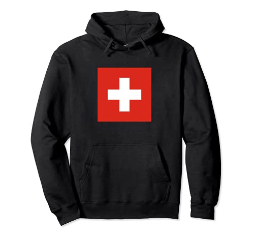Bandera Suiza Schweiz Flagge Switzerland Flag Hombre Mujer Sudadera con Capucha