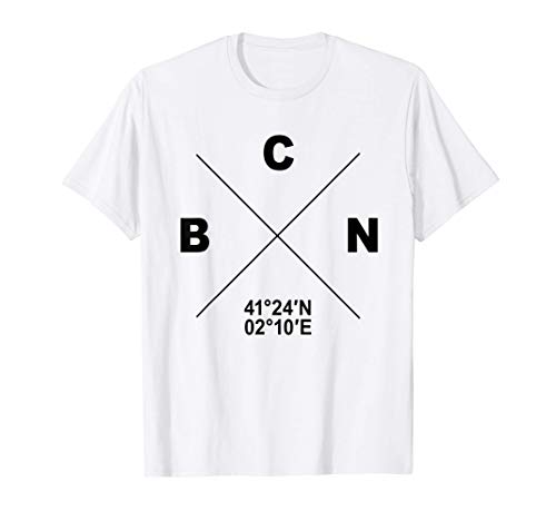 Barcelona BCN Capital País Vasco Coordenadas Amor a Patria Camiseta