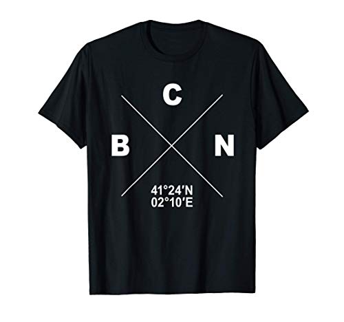 Barcelona BCN Capital País Vasco Coordenadas Amor a Patria Camiseta