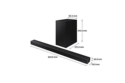 BARRA SAMSUNG SONIDO con subwoofer inalámbrico 6.5", 300 W, 2.1 C.h, Dolby Digital, Bass Boost, Modo juego, Blueooth 4.2 Power On, One Remote Control, Compatible con Wireless Surround Kit (SWA-9100s)
