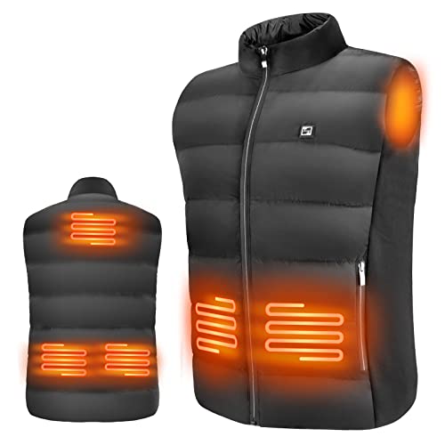 Barrjee Chaleco Calentado, Chaleco Calentador Eléctrico para Hombre y Mujer, Chaleco con Calefacción Carga USB, Al Aire Libre Motocicleta, Camping, Senderismo Unisexo (Sin Batería) (XXL)