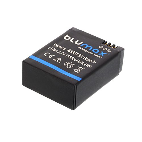 Batería Blumax 1180mAh - para GoPro Hero 3 Plus 3+ / 3 Black, Silver, White - AHDBT-201, AHDBT-301, AHDBT-302, AHBBP-301, ACARC-001, AWALC-001