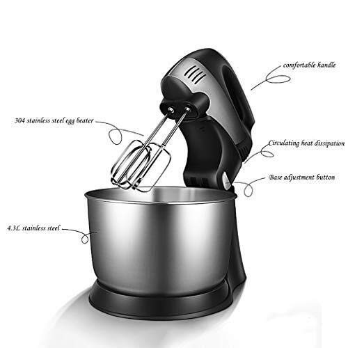 Batidoras amasadoras Computadora de mano 2 en 1 Mezclador eléctrico 5 velocidad 300W con el acero inoxidable del tazón de fuente Egg Beaters, Globo Batidores y ganchos for masa, masa de mezclador