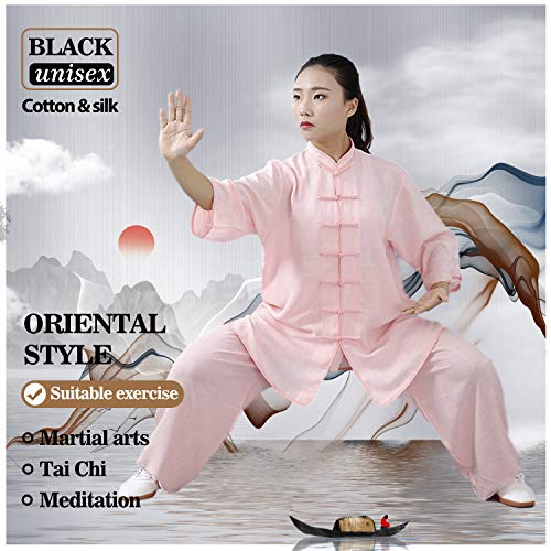 BBLAC 2KEY Artes Marciales Ropa | Unisex Traje para Tai Chi y Meditación | Tradicional Chino Uniforme Está Hecho (M,D)