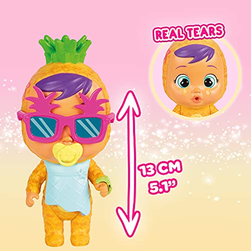 BEBÉS LLORONES LÁGRIMAS MÁGICAS Tutti Frutti La Fábrica de Pia | Playset con muñeca Pia y 20 Accesorios para crear mini Batidos, Zumos y Gelatinas - Juguete para niños y niñas +3 Años