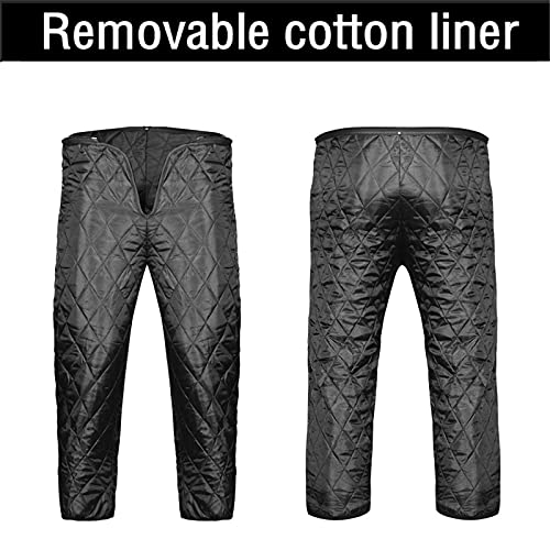 BEDSETS Pantalones de Moto Para Hombre, Pantalones de Mezclilla, Pantalones de Motocross, Jeans Con 2 Pares de Almohadillas Protectoras, Con Forro Protector (Devil black,L)