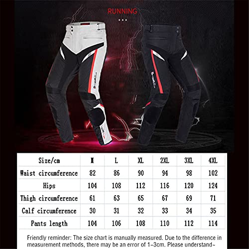 BEDSETS Pantalones de Moto Para Hombre, Pantalones de Mezclilla, Pantalones de Motocross, Jeans Con 2 Pares de Almohadillas Protectoras, Con Forro Protector (Devil black,L)