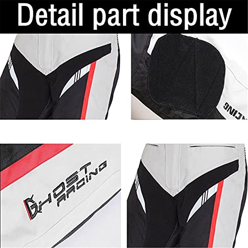 BEDSETS Pantalones de Moto Para Hombre, Pantalones de Mezclilla, Pantalones de Motocross, Jeans Con 2 Pares de Almohadillas Protectoras, Con Forro Protector (Devil black,L)