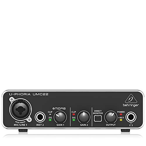 Behringer U-PHORIA UMC22 Equipos de música adicionales Negro