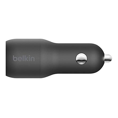 Belkin cargador para coche USB-C de 32 W (carga rápida para iPhone 13, 13 Pro, 13 Pro Max, 13 mini y modelos anteriores, teléfonos de Samsung, Google Pixel y otros) - negro