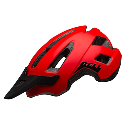 BELL Nomad Casco de Bicicleta de montaña, Hombre, Rojo Mate y Negro, Talla única