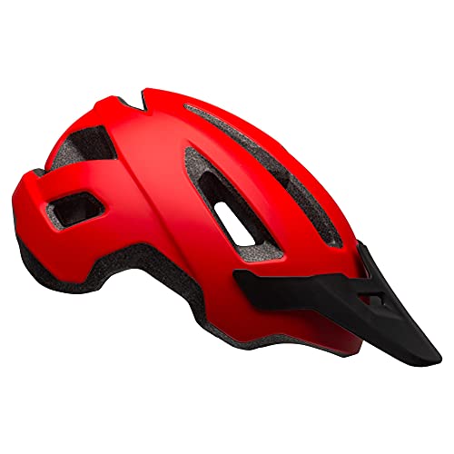 BELL Nomad Casco de Bicicleta de montaña, Hombre, Rojo Mate y Negro, Talla única